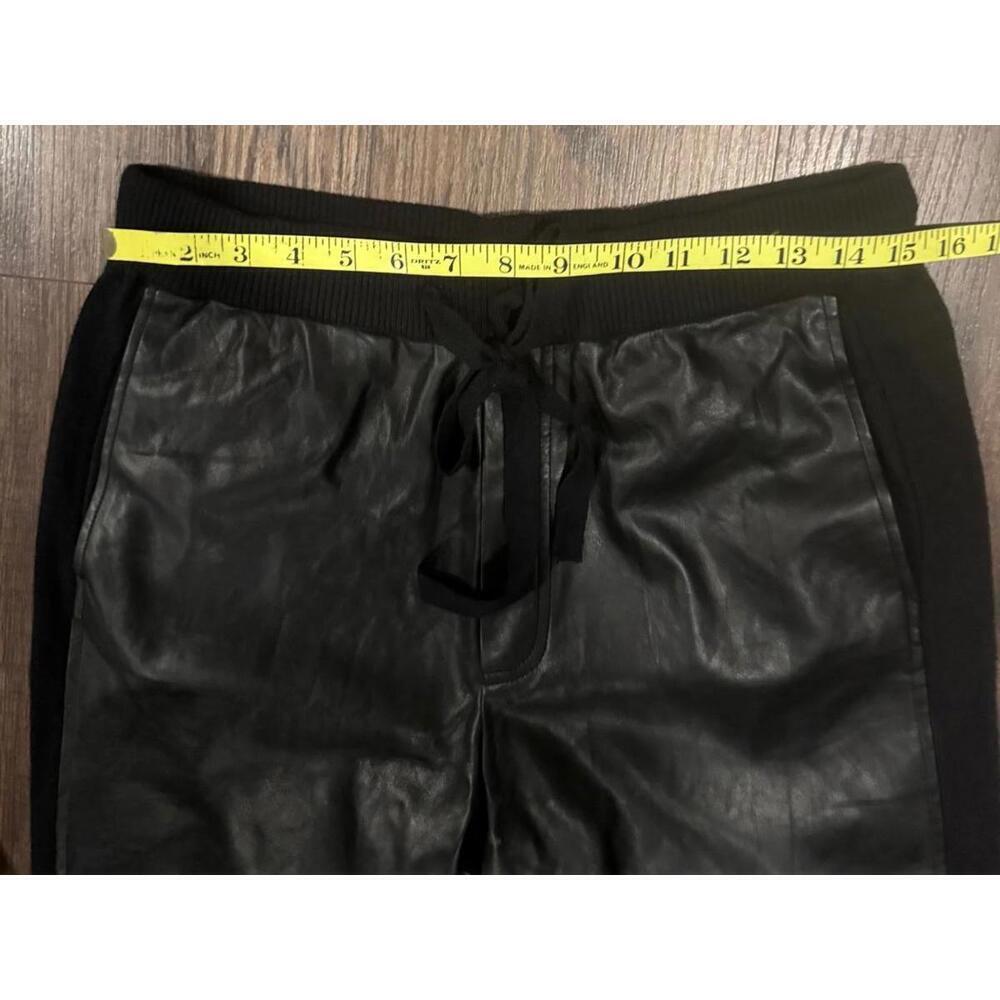 AQUA Faux Leather Knit jogger sz L - Picture 4 of 4